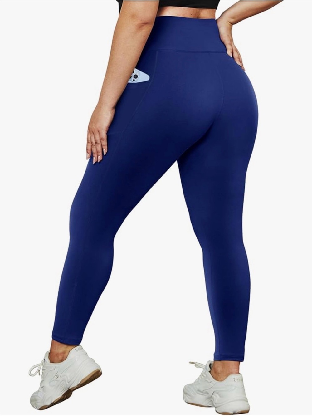5 pair of High-Waist Active Leggings with Side Pocket -red,black,royal,gray,camo